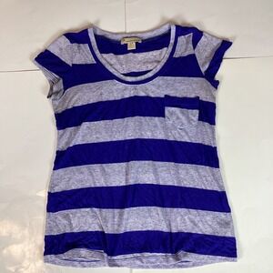 Twenty One Womens T Shirt Top Sz S Small Short Sleeve Casual Striped Comfort